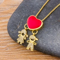 aibef fashion forever couple copper choker chain necklace heart shape boy girl women gold rhinestone pendant jewelry gift