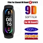 Пленка для Xiaomi Mi Band 6, мягкая защитная пленка для экрана 5, не стекло, 100 шт.