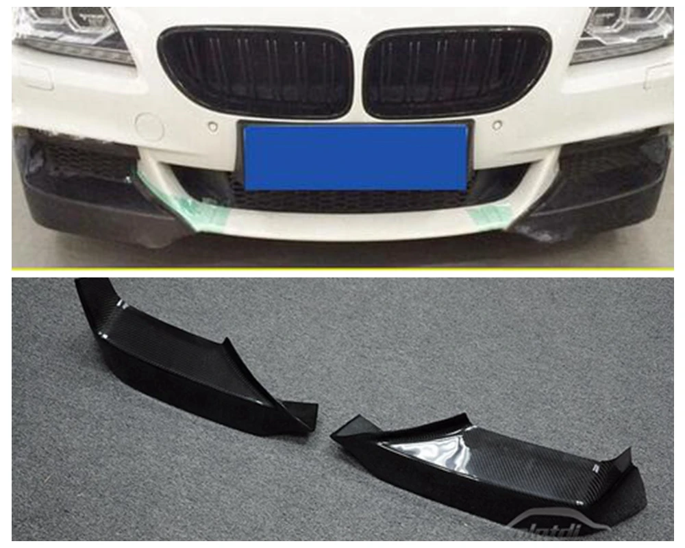 Автомобильный Стайлинг передний сплиттер бампер из настоящего углеродного