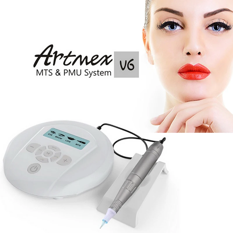 

2019 NEW !!Permanent Makeup Eyebrow Tattoo machine With Digital Control Panel Device Rotary Pen Art mex V6