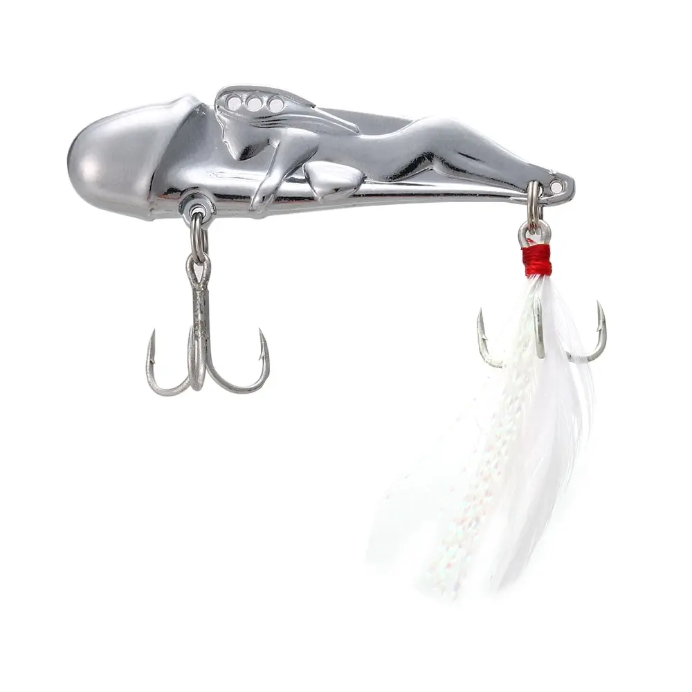 

10g / 15g / 25g Fishing Lure Fishing Bait with 2 Triple Hooks Spoon Lure with Reflective Metal Tail Carp Fishing Tackles Pesca