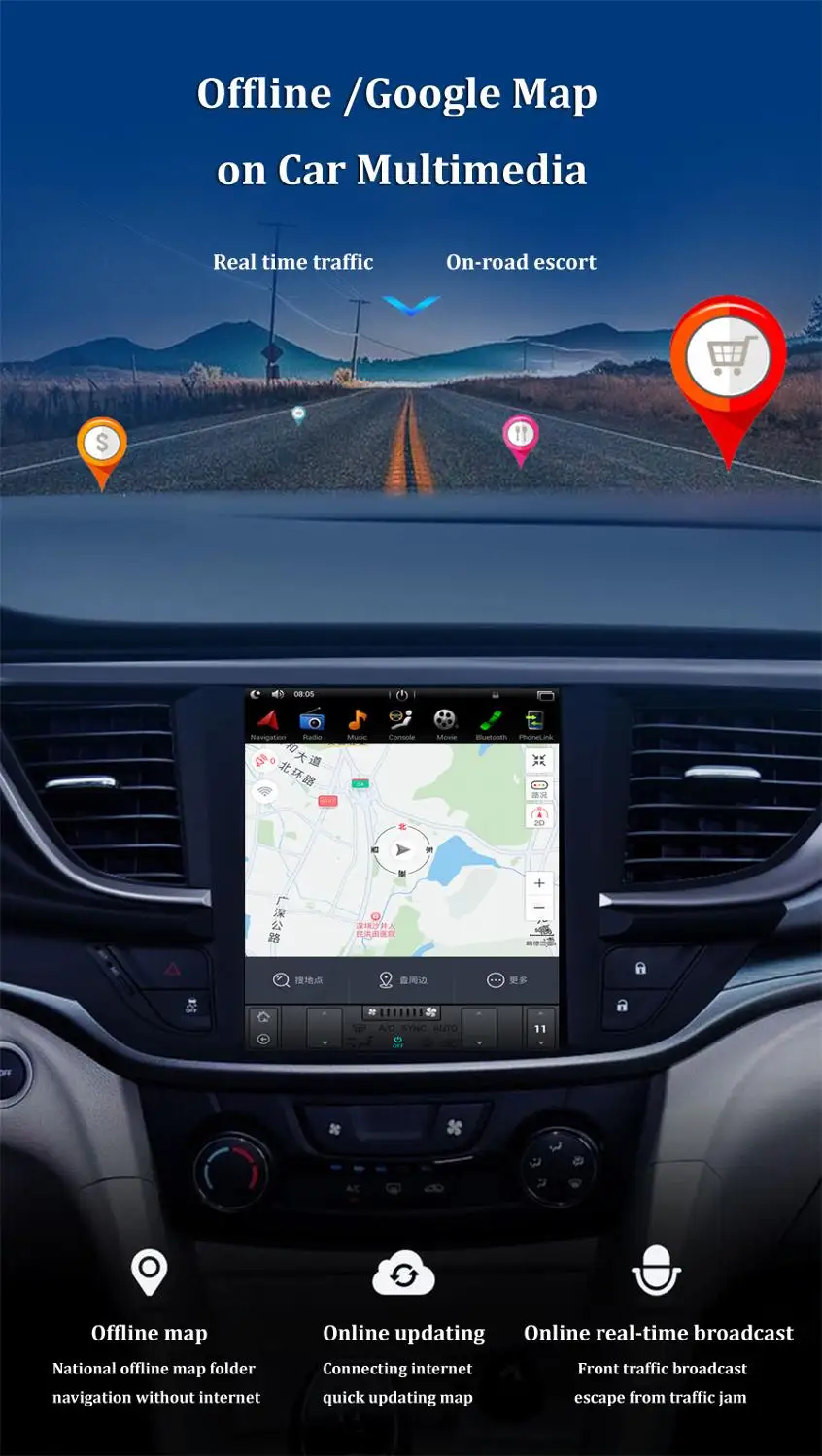 13," ips экран Tesla стиль автомобильный gps-навигатор для GREAT WALL Hover H2 автомобильный Радио bluetooth мультимедийный плеер PX6 автомобиль Android