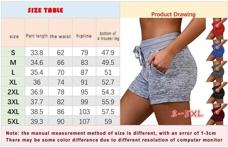 

Womens Shorts Ladies Summer Sports Shorts Lace-up Run Bike Casual Loose Pockets Shorts