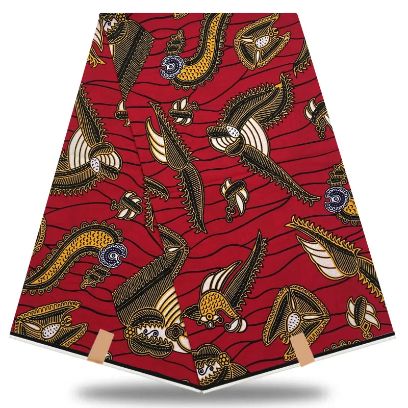 2021 latest fashion design very popular African Ankara real wax fabric 100% cotton soft Nigeria style for dress LY495 | Дом и сад