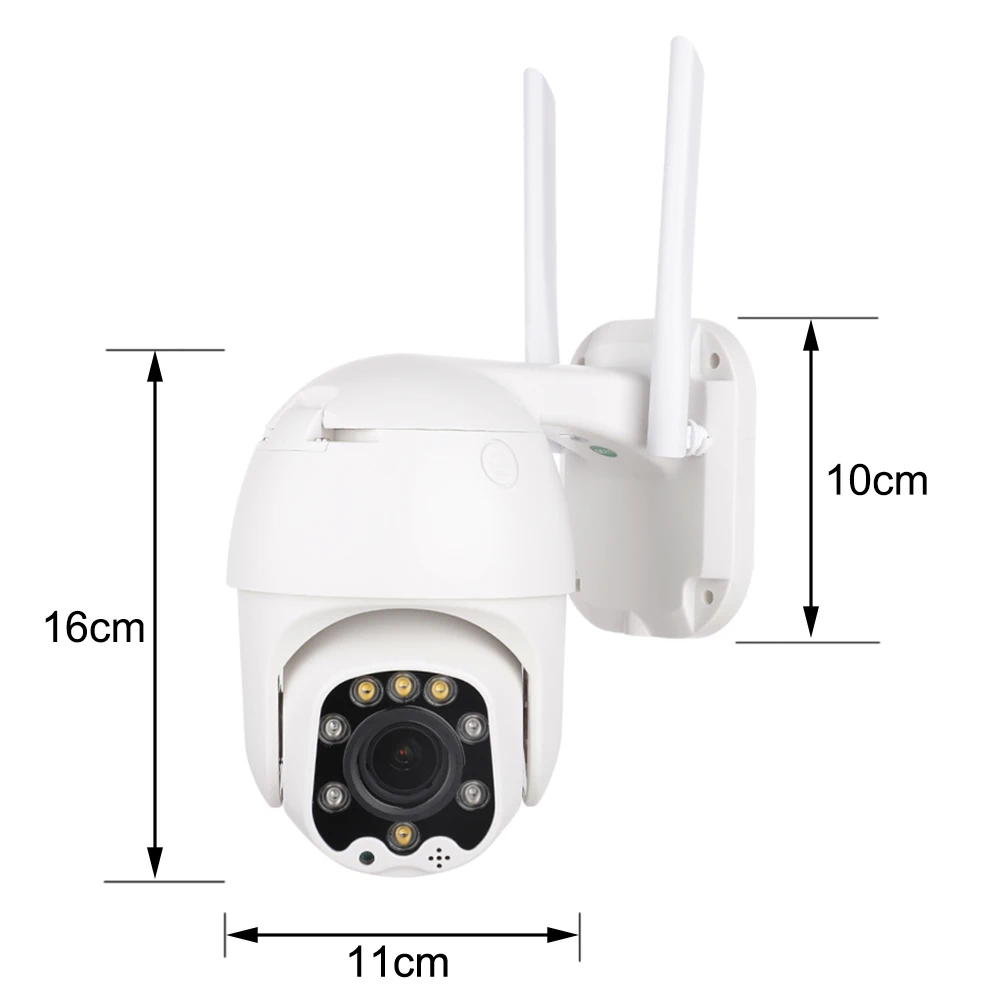 Беспроводная купольная камера видеонаблюдения 1080p наружная двусторонняя