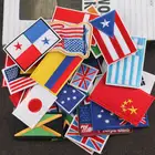Патчи с вышивкой в виде флага 32 стран, наклейка с железом на одежде, наклейка с китайским, британским, немецким флагом, аппликация сделай сам в полоску