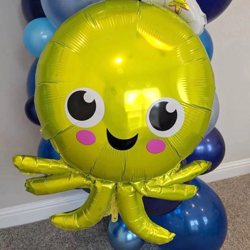 101 шт./компл. мультяшная акула/Морская звезда/осьминог под морем воздушные шары в