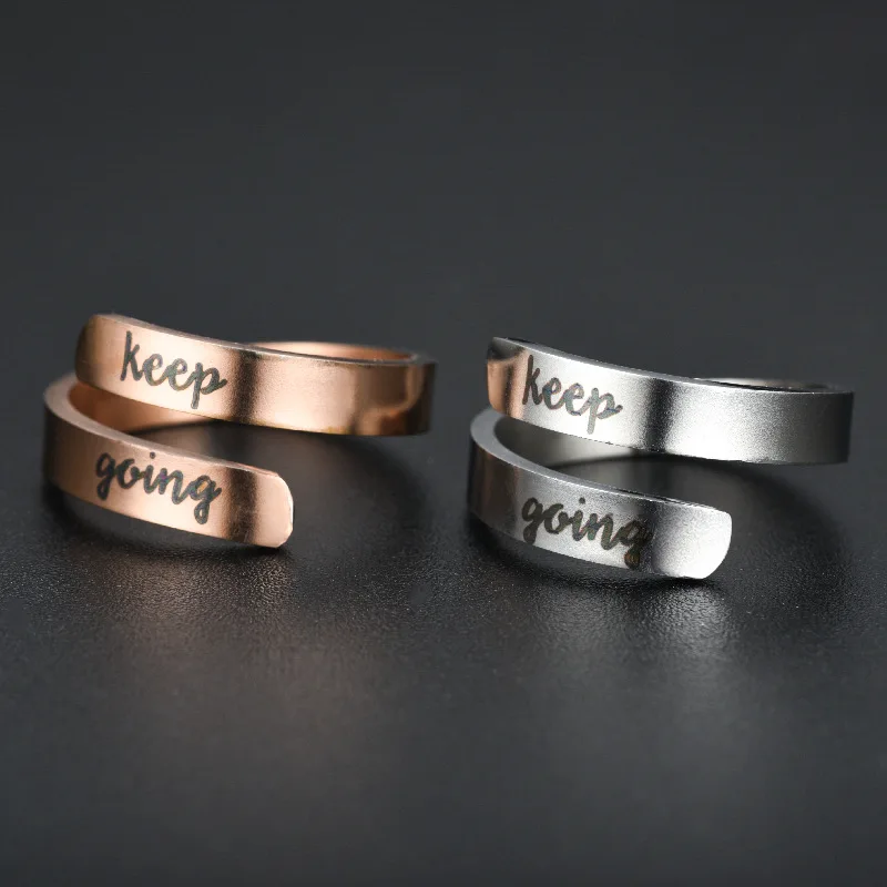 2019 модные титановые парные кольца из нержавеющей стали регулируемый размер