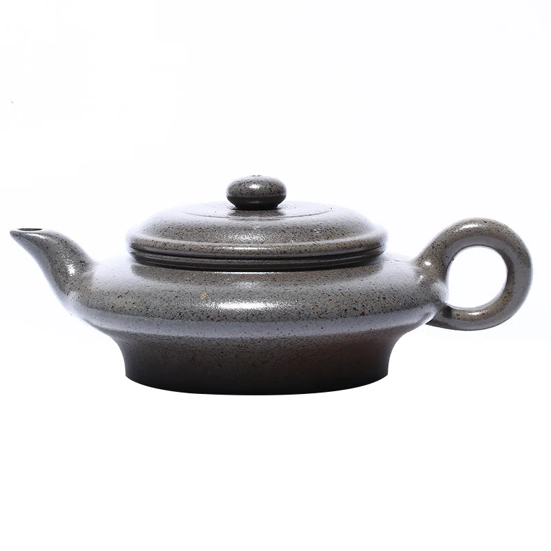 

Yixing famous Zisha teapot manual wood fired teapot virtual flat bubble Teapot Tea Set goods