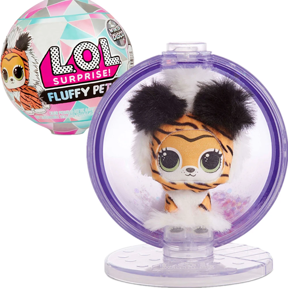 

L.O.L. SURPRISE! Fluffy Pets Winter Disco Removable Fur Series 10cm Cute Blind Box Lol Surprise Dolls Toys For Girl Gift