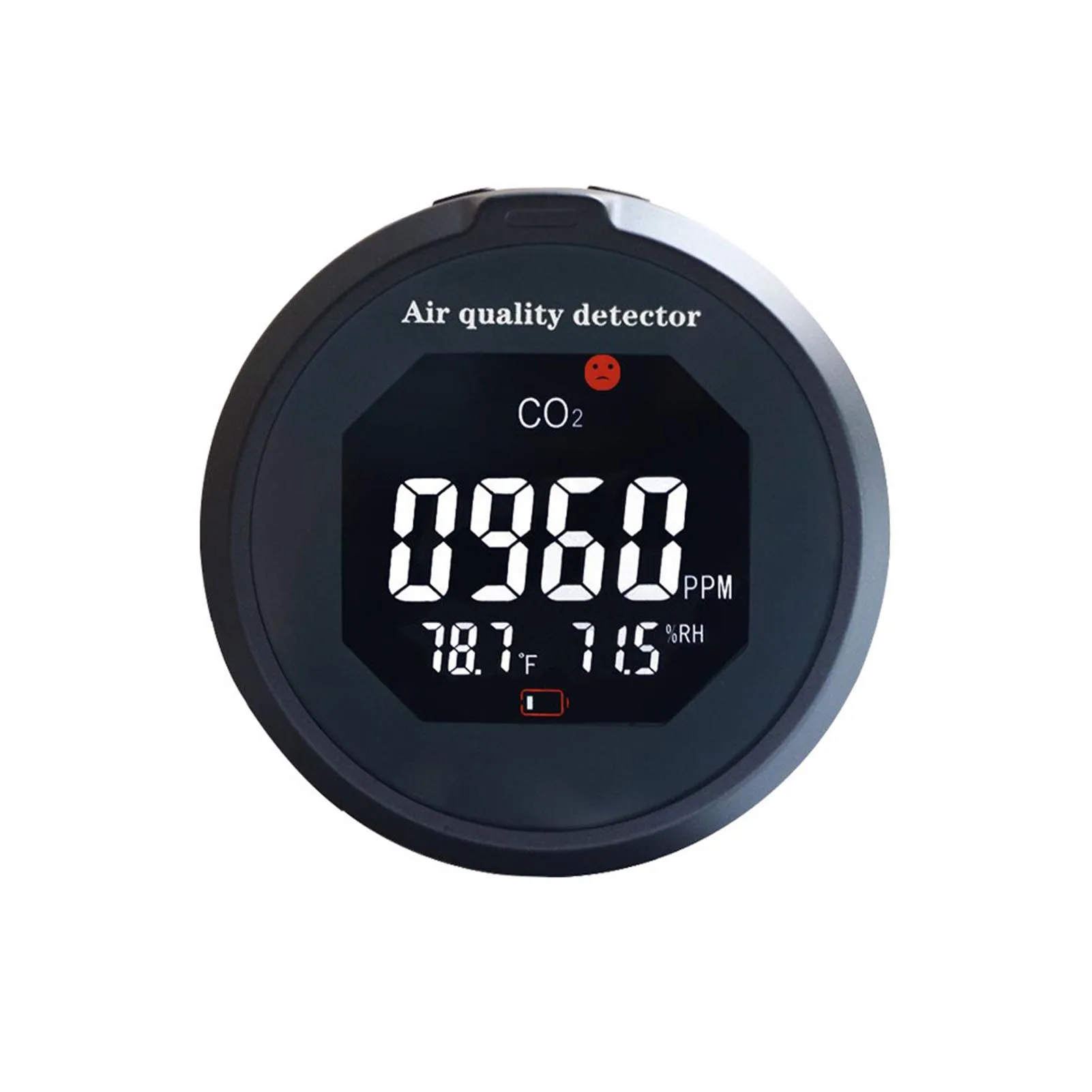 

Home Air Quality Monitor Humidity Detector Accurate NDIR Sensor CO2 Detector Temp Humidity Meter With Rechargeable Battery Indoo