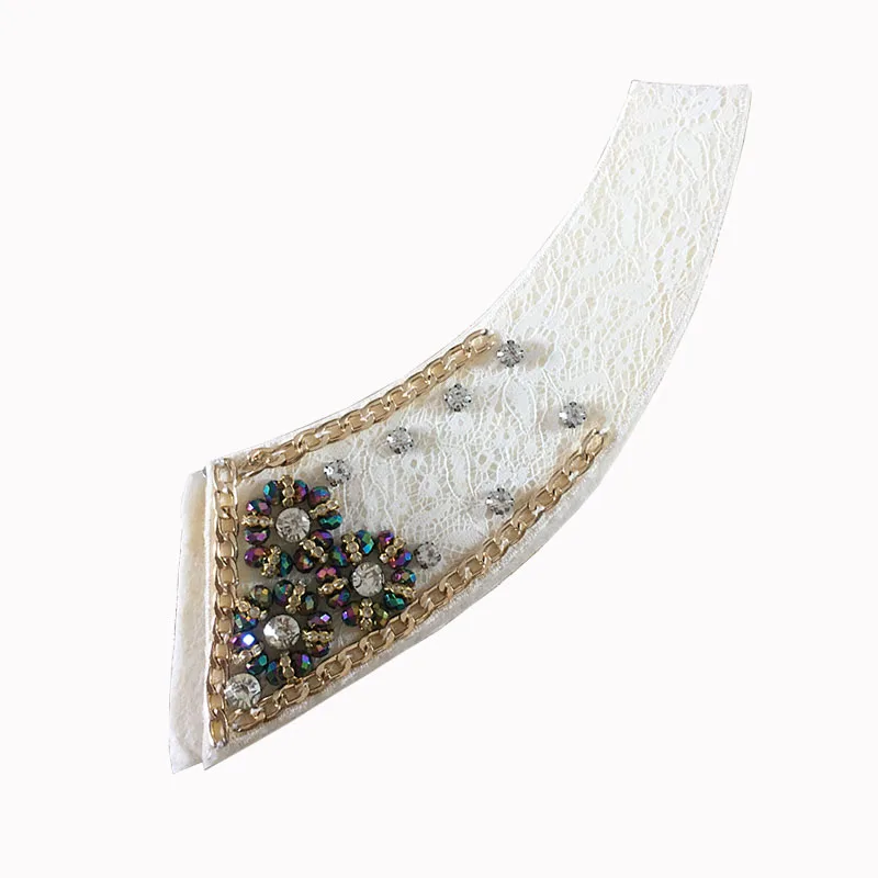 Декоративная белая Весенняя Модная рубашка кружевной свитер элегантные Стразы с