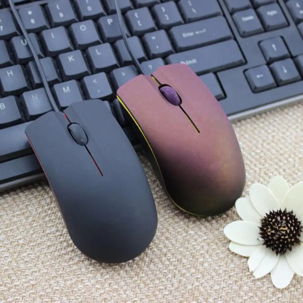 

Matte Ergonomic 1200DPI 3 Keys USB 2.0 Wired Optical Gaming Mouse for PC Laptop Office Business Mini Mice