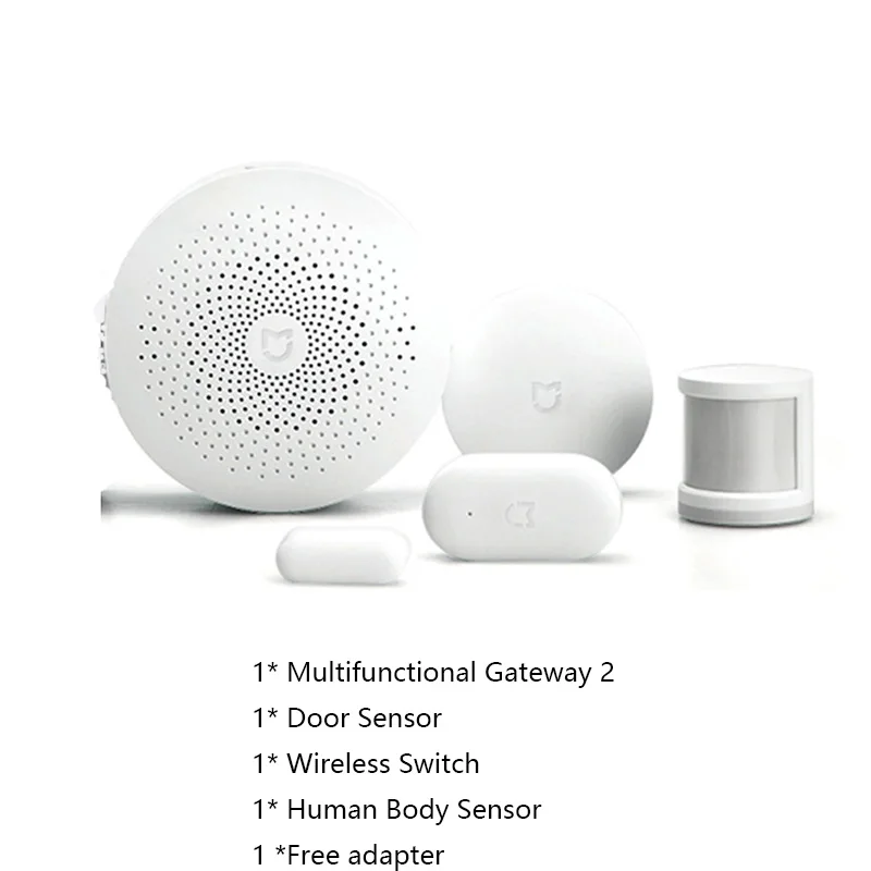 Smart Home Kit 1 Xiaomi умный дом наборы шлюз 2 двери окна тела датчик температуры и влажности Датчик беспроводной переключатель Xiaomi Домашняя безопасность - Цвет: Smart Home Kit 1