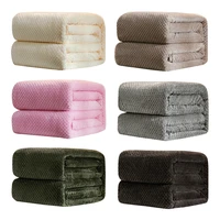200x230cm soft fleece flannel blanket plush solid color bed covers for sofa bed plaid throw blankets bedspread