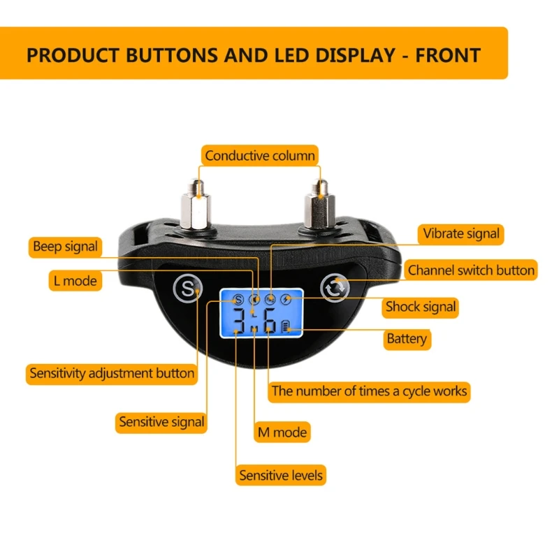 

Electronic Automatic Bark Stopper Dog Training Collar Pet Bark Control Barking Containment Transmitter Dog Fence Outdoor