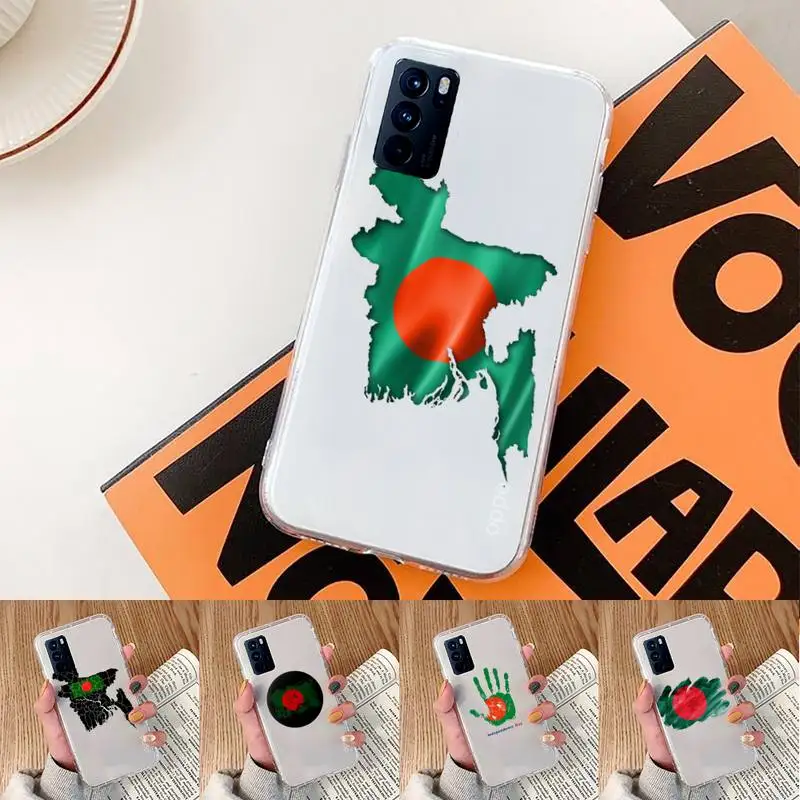 

Bangladesh flag Phone Case Transparent For oppo Realme FIND V X Q 2 3 5 7 11 50 GT Q2 PRO PLUS moible bag