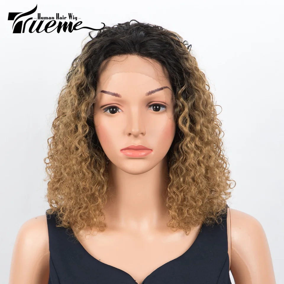 

Trueme Jerry Curl Bob Lace Front Human Hair Wigs Brazilian Water Curl Lace Frontal Wigs For Women Remy Wet And Wavy Lace Bob Wig