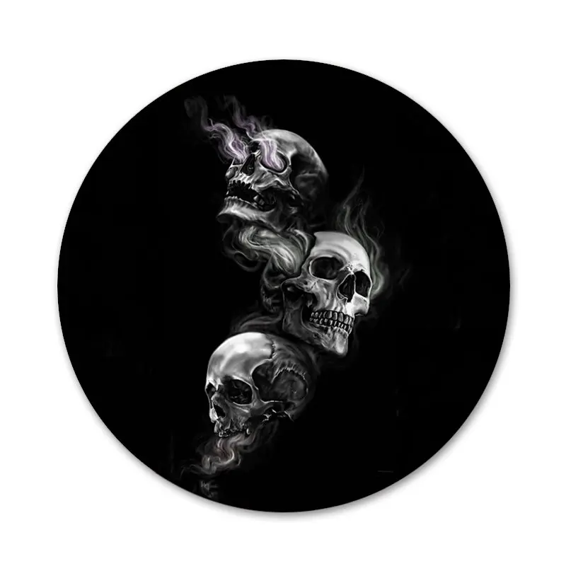 Жутким черепом значок на булавке декоративные Броши Металлические Значки для