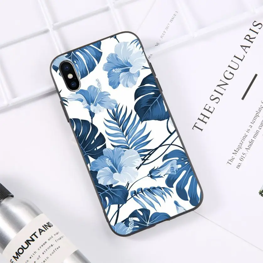 

Candy Color Art Leaf Print Cactus Plants Black TPU Soft Phone Case Cover for iPhone11 pro XS MAX 8 7 6 6S Plus X 5 5S SE XR case