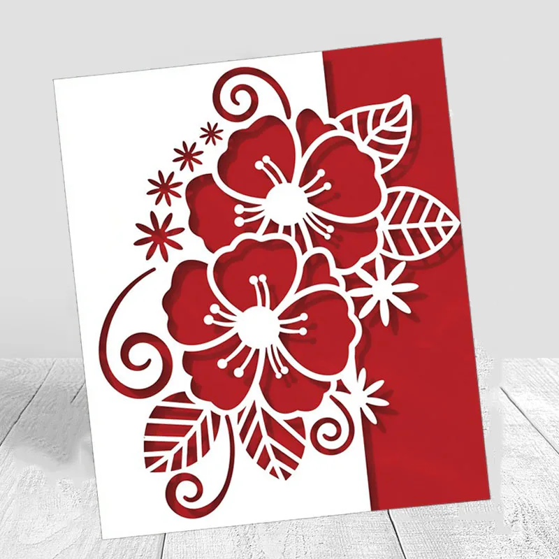 

MEET HUANG Christmas Flower Dies Border Metal Cutting Dies DIY for Scrapbooking Dies Cut Stencil Craft Mold Mould Decor Template