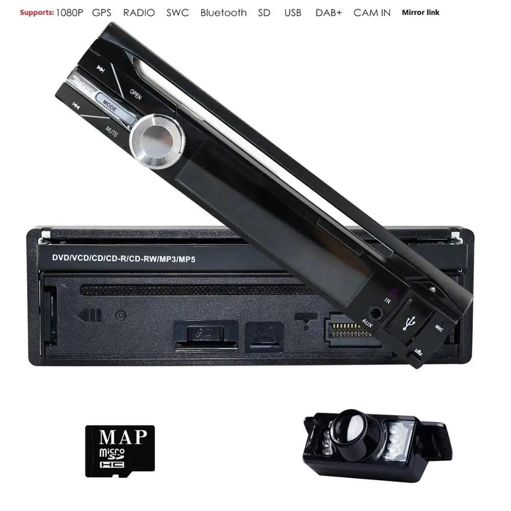 Один 1 Din 7 &quotУниверсальный сенсорный экран автомобильный монитор dvd-плеер с GPS Navi