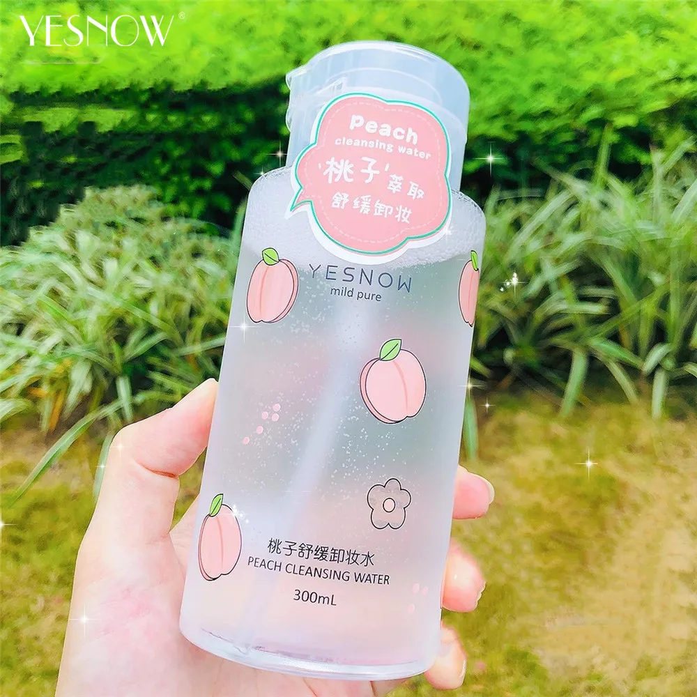 

Peach Soothing Makeup Remover Liquid Cleansing Water Mild Effective Facial Cleanser Fresh Comfortable Without Hurting Skin 300ml