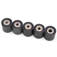 1pcs black pu polyurethane material roller with two bearing mute flat guide wheel diameter 30mm length 30mm bore 567 810mm