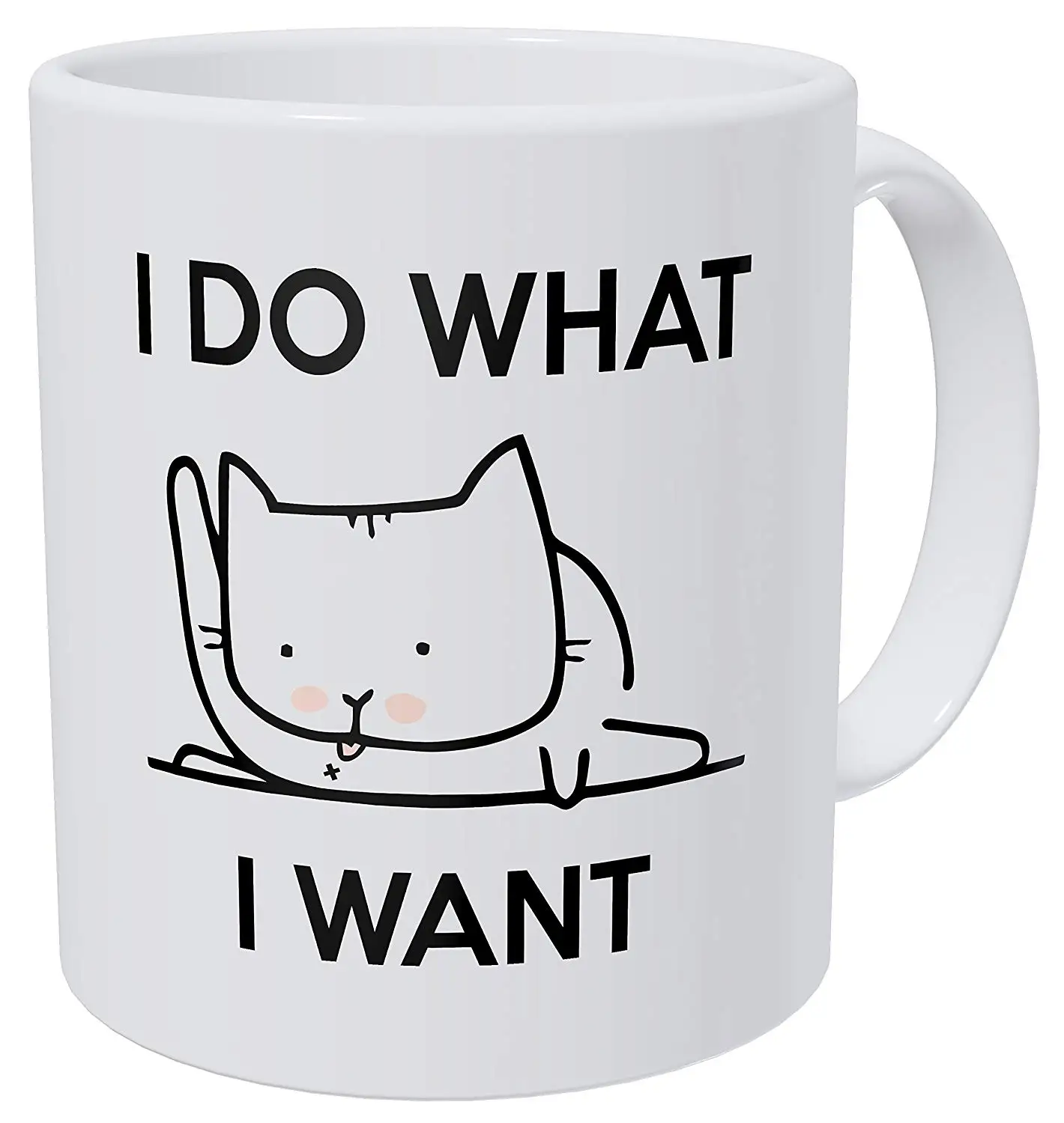 Котенок лизает A I Do What Want 11 унций забавная кофейная кружка|Кружки| |