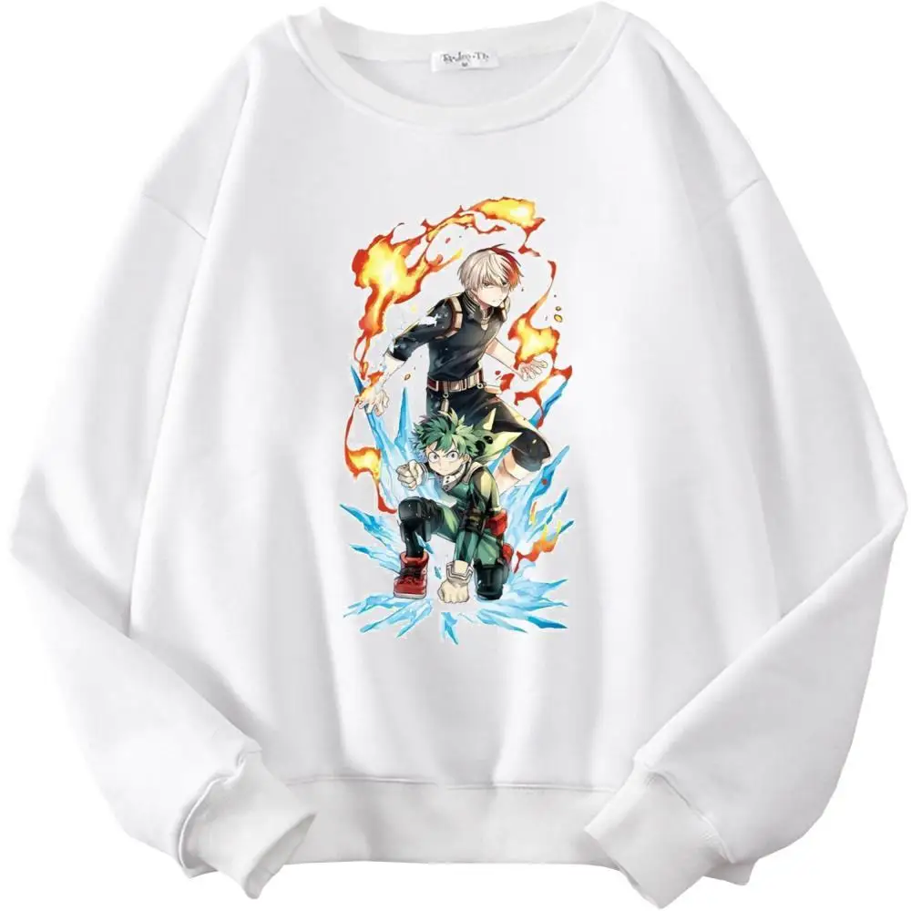 

My Hero Academia Streetwear Sweatshirt Casual Print Ladies Gothic Punk Hoody Harajuku Casual Simple Popular Tops Academy-584
