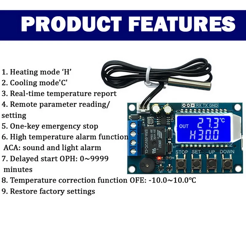 Термостат для отопления и охлаждения DC 6 0 30 в|Измерители тока| |