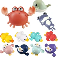 baby toys bathing ducks cartoon animal whale crab swimming pool water play game chain clockwork bath toys for children