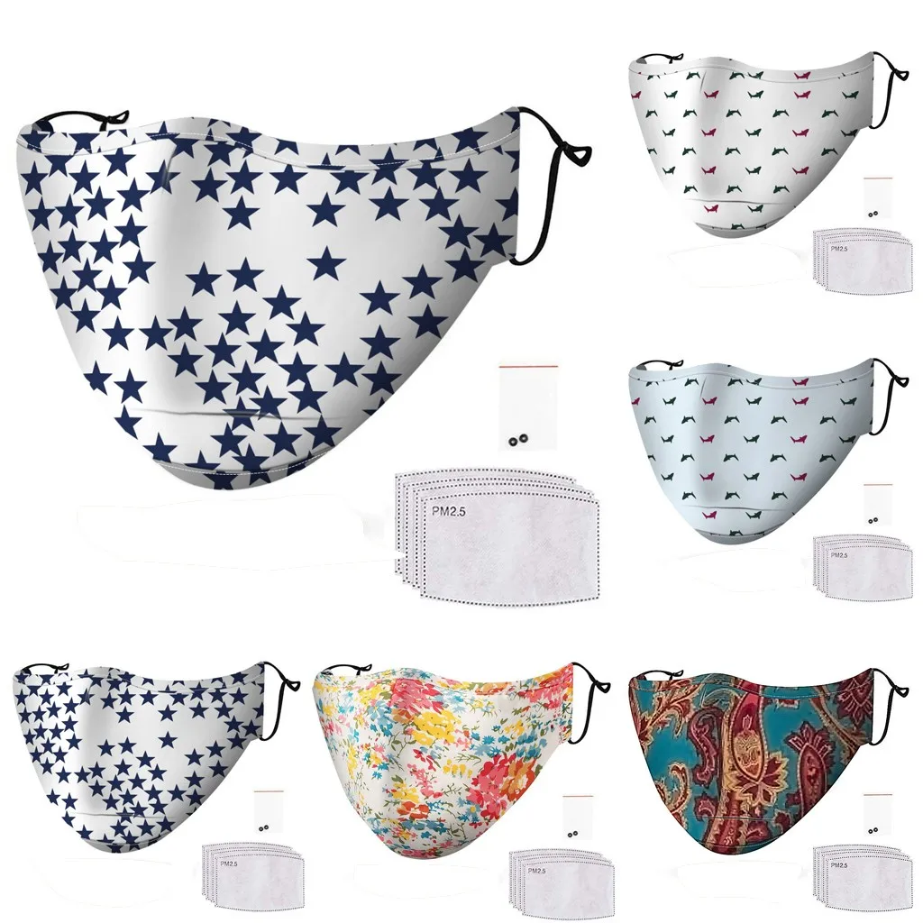 Унисекс PM2.5 фильтр маска для рта Ветрозащитная лица против пыли дышащая Моющиеся