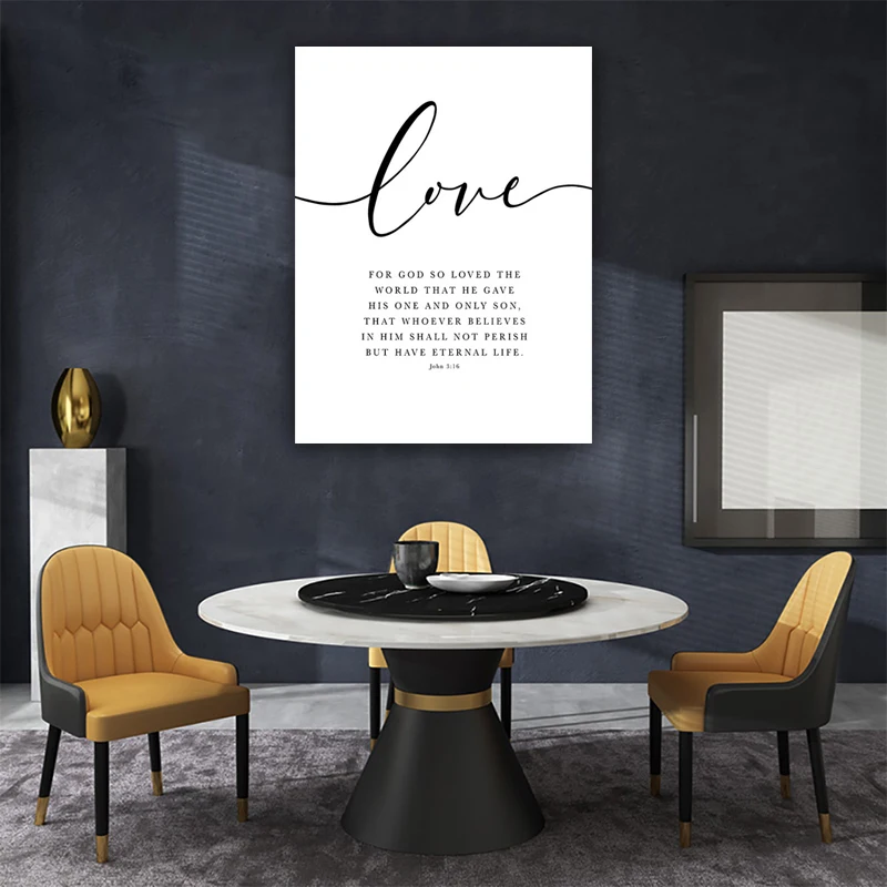 

Bible Verse Poster and Prints Faith Hope Love Wall art Print Christian Quotes Canvas Painting Living Room Posters on the Wall