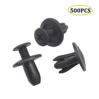 500pcs car 6mm hole plastic rivets fastener push clip black auto vehicle door trim panel retainer fastener clips universal