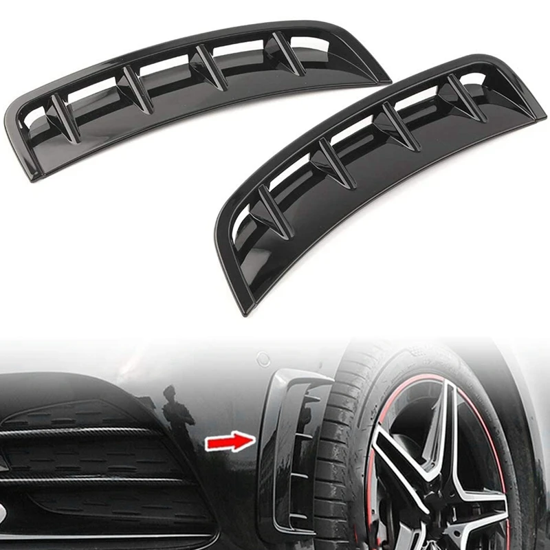 

Black Front Wheel Side Air Vent Canards Trim Decoration for Mercedes-BENZ A-Class W177 A200 A250 A220 A35 AMG 2019 2020