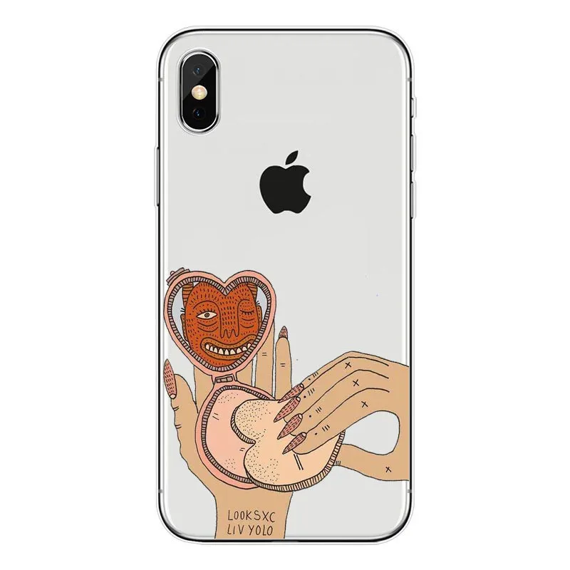 

Polly nem pintura arte suave Silicone TPU case capa do telefone Para o iphone 8 7 Plus 5 X MAX TPU melhor design caso Housin