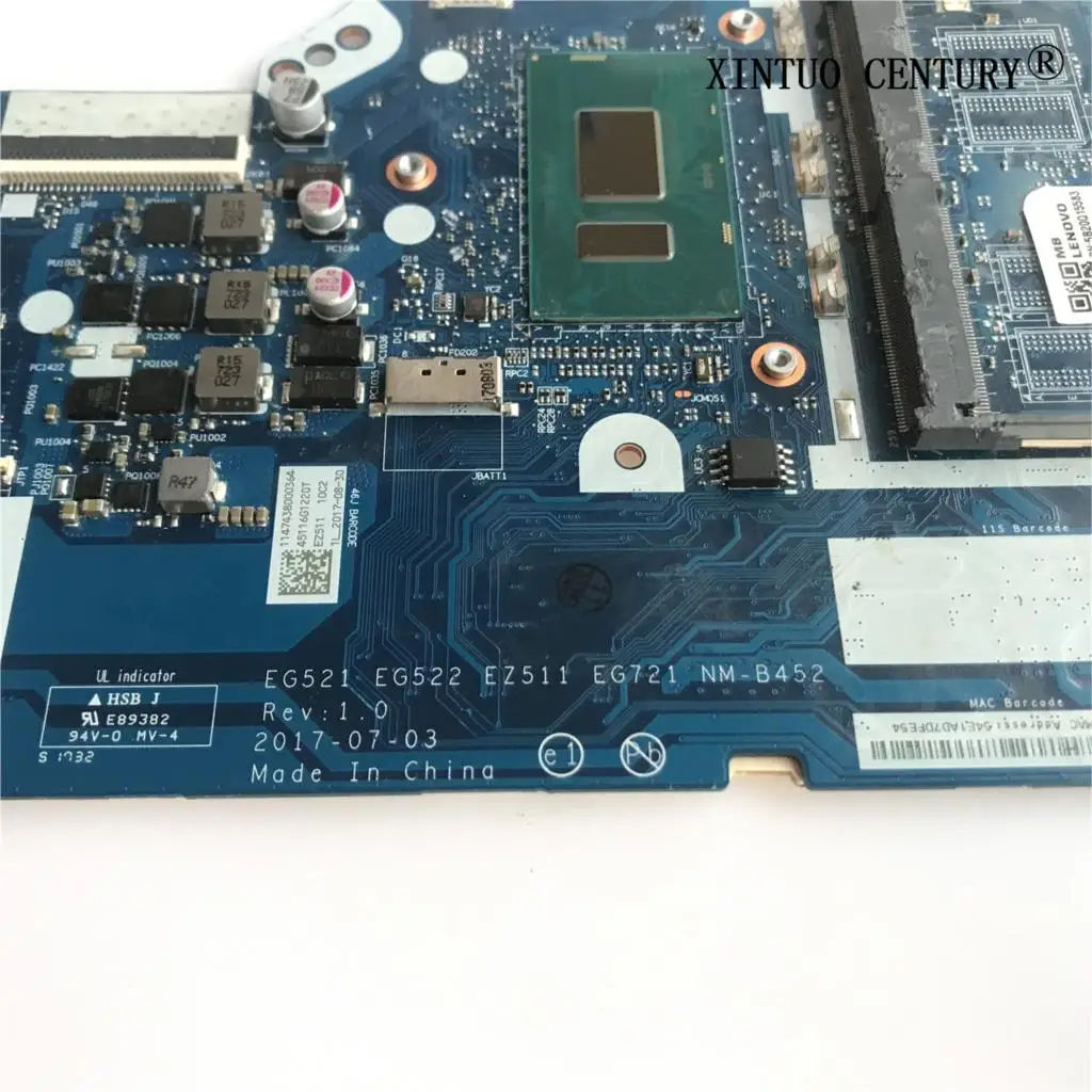 

5B20Q15583 For Lenovo Ideapad 320-15IKB 520-15IKB Laptop Motherboard EG521 EG522 EZ511 EG721 NM-B452 W/ I7-8550U 100% tested OK