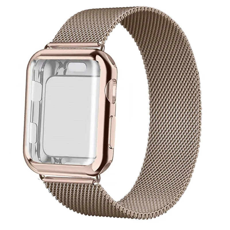Чехол + ремешок для Apple Watch браслет iWatch 5 4 3 se 6 40 42/44 мм | Наручные часы