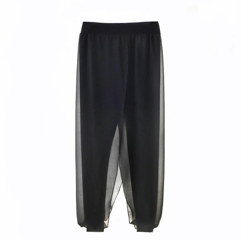

Spring and Summer Thin Loose Chiffon Harem Pants Fake Two-Piece Ankle-Length Pants Large Size Women's Pants Casual Mesh Bloomers