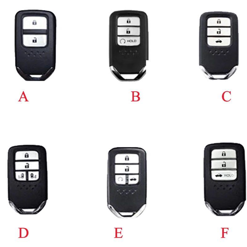 

ABS Carbon Fiber Car Remote Key Case Cover Key Ring For Honda Civic 2018 Accord Fit Jazz Crv 2008 Cr-V 2007-2011 2019