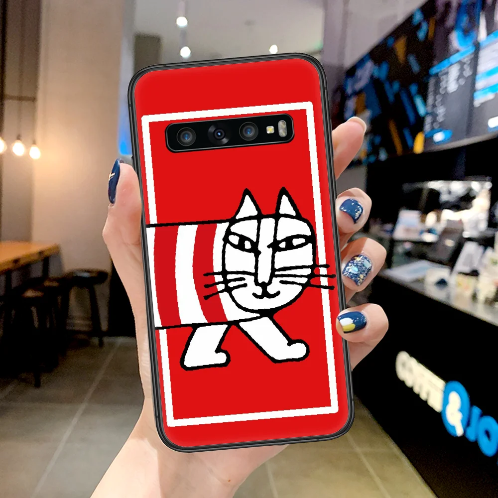 

Lisa Cute Larson Cat Phone Case For Samsung Galaxy Note S 8 9 10 20 Plus E Lite Uitra black Back Silicone Bumper Luxury Cell