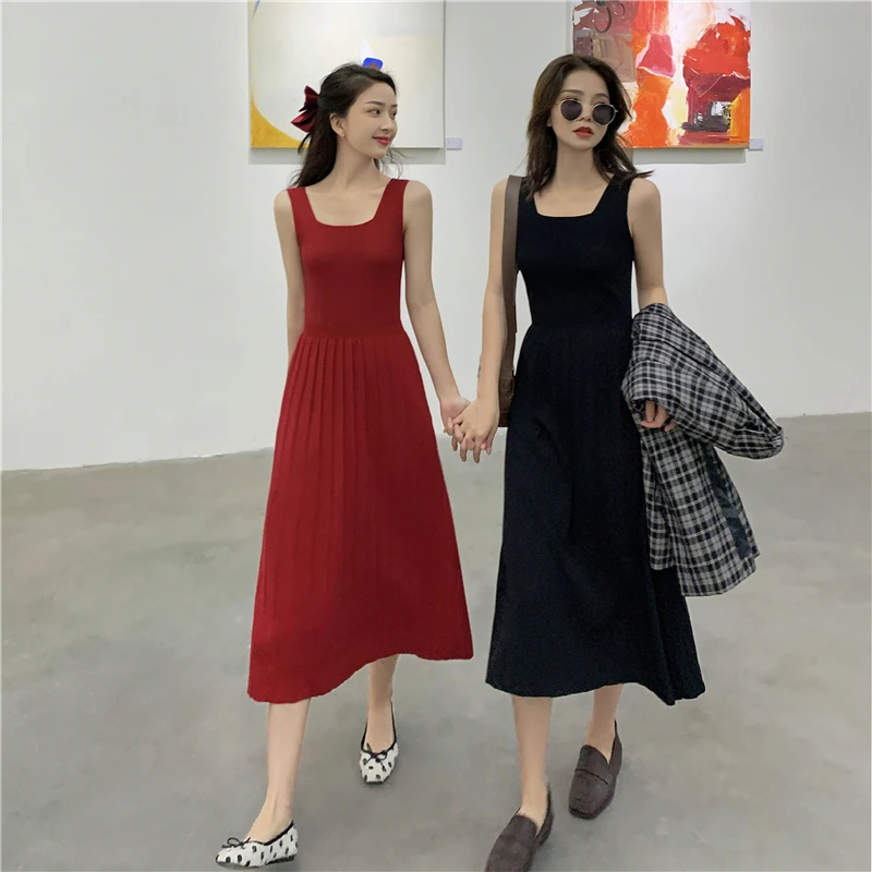 Новинка 2021 на раннюю весну жилет с узкой талией облегающее ТРАПЕЦИЕВИДНОЕ ПЛАТЬЕ