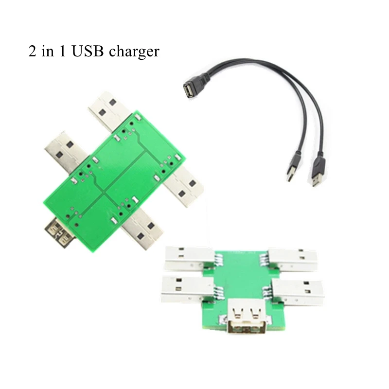 Солнечная панель параллельный USB 2 и 1 Кабель зарядного устройства Быстрая