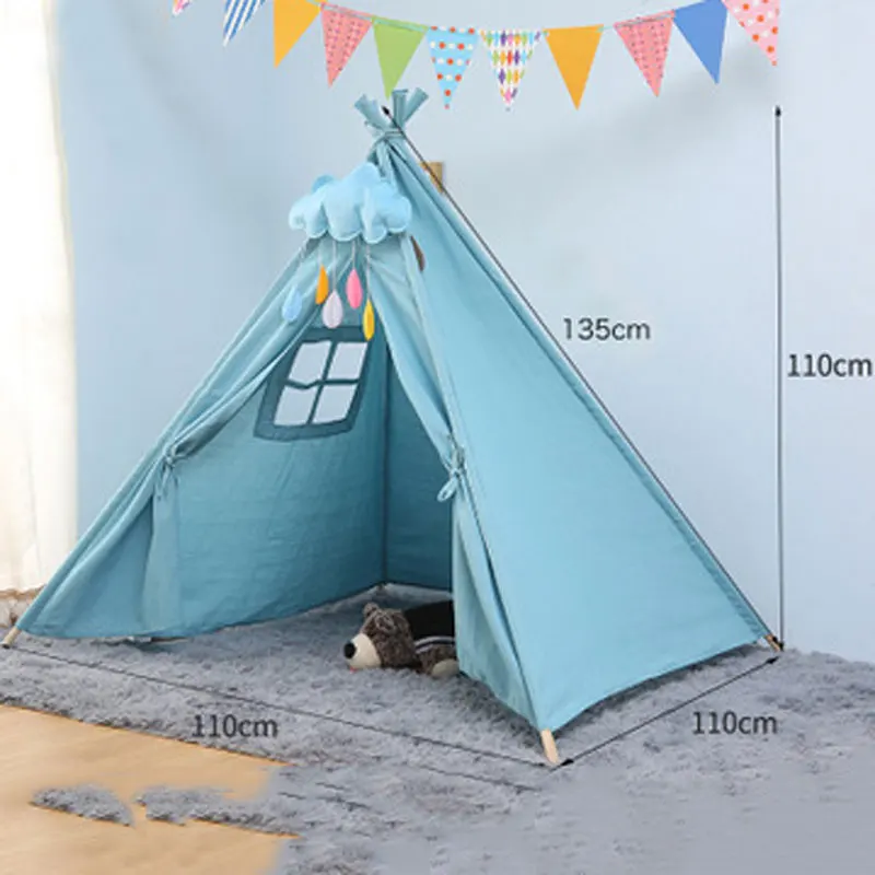 Портативная хлопковая Брезентовая детская палатка Tipi оригинальный треугольник