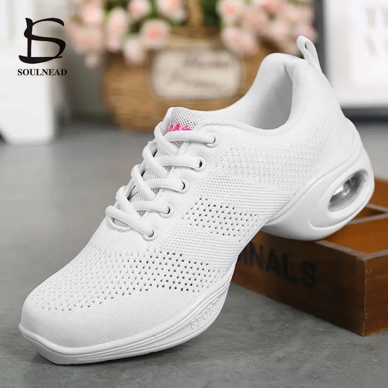 Women Dance Sneakers Jazz Dance Shoes Modern Ballroom Hip Hop Lightweight Girl's Female Ladies Fitness Party Sport Dancing Shoes