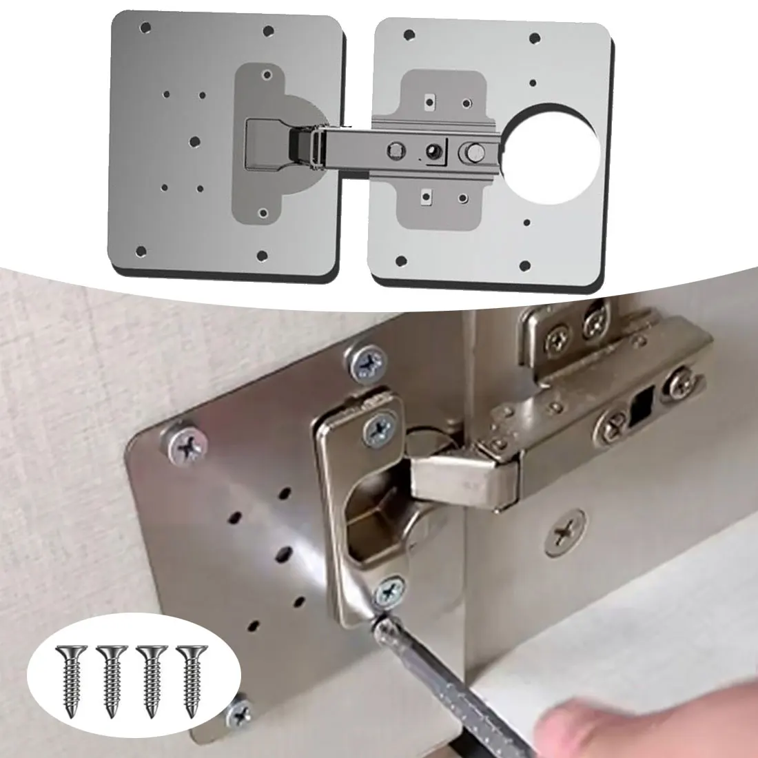 

Hinge Repair Plate for Cabinet Furniture Drawer Window Stainless Steel Plate Repair Accessory Furniture Hardware Hinges