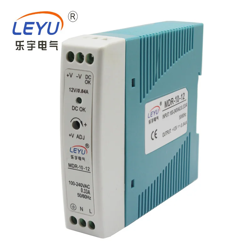 Аутентификация CE низкая цена для домашнего использования Leyu MDR-10-12 din rail мощность