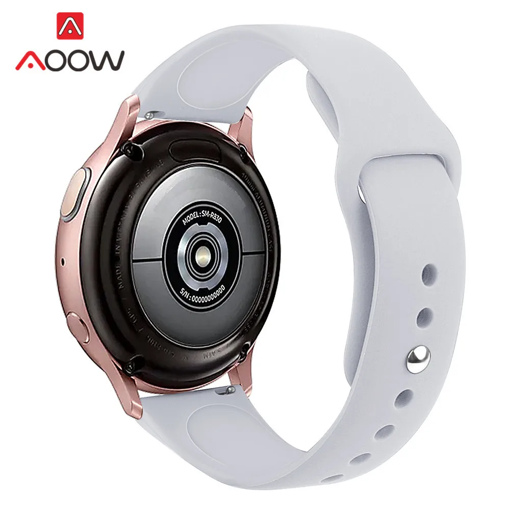 20 мм 22 мм силиконовый ремешок для samsung Galaxy Active 2 40 мм 44 мм gear S2 S3 ремешок для браслета для Galaxy Watch 42 мм 46 мм