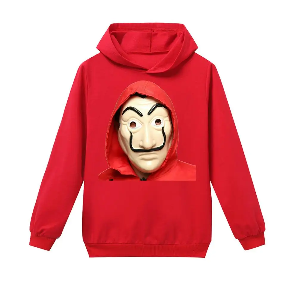 Детские толстовки с капюшоном для мальчиков и девочек 3D принтом La Casa De Papel